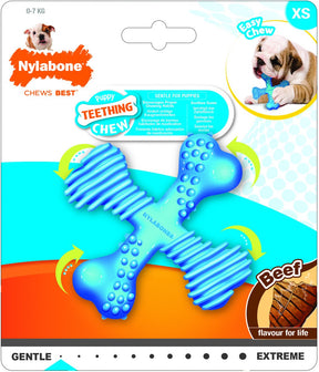 Nylabone flexi voor honden puppy teething x bone beef tot 7 kg xs
