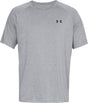 Under armour ua tech 2.0 ss tee-gry heren sportshirt - steel light heather - zwart xl