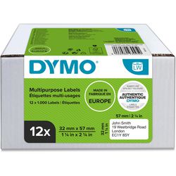 Dymo universele etiketten 11354 mat wit