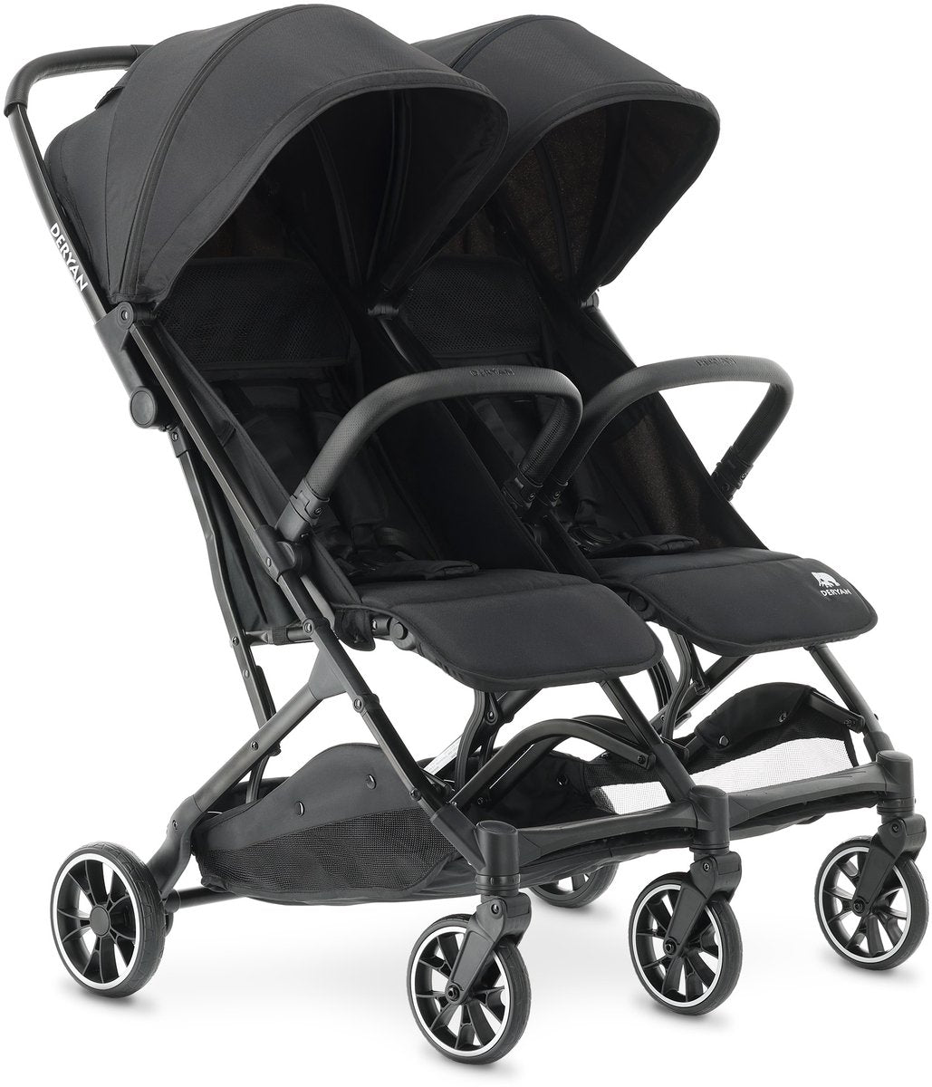 Deryan rolo x2 duo buggy - 2 persoons - compact lichtgewicht - zwart