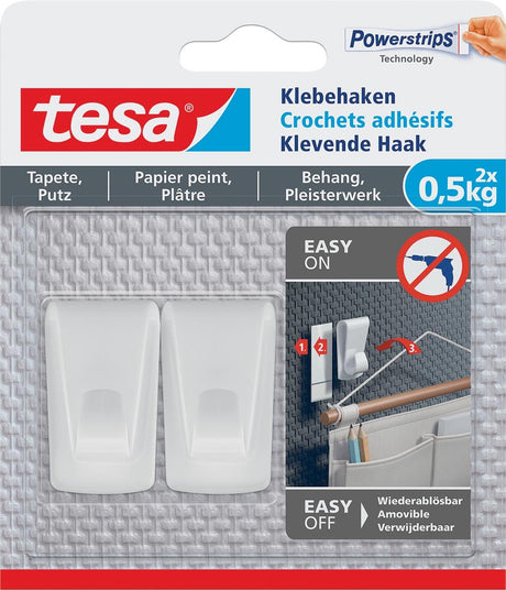 Tesa ® klevende haak voor behang en pleisterwerk 0,5 kg