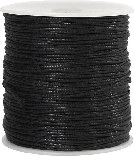 Creativ company katoenkoord, dikte 1 mm, zwart, 100 m