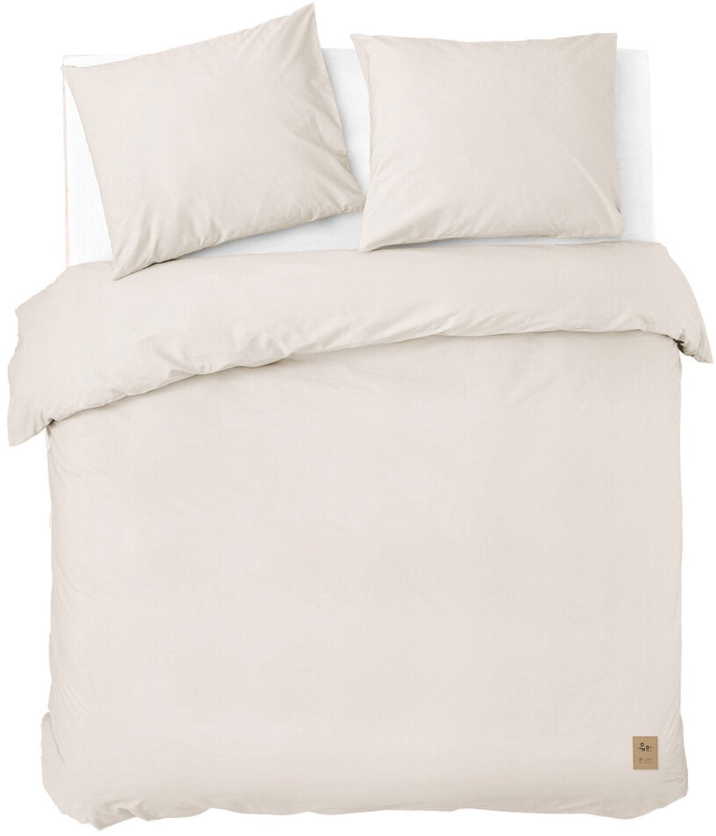 Dindi home dekbedovertrek forever colours - 200x220 - 100% katoen - off white