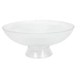 Schaal op voet lines clear ø 25x11 cm | 2 stuks