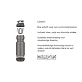 Mepal shakebeker sport 800ml - graphite black