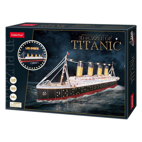 Cubic fun 3d puzzel titanic met led verlichting - 266st.
