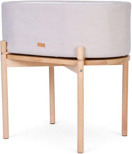 Childhome linnen wieg - 3-in-1 babywieg, kindertafel en opbergdoos - wiegje van 0 tot 6 maanden, tafel tot 6 jaar - inclusief matras van 74 x 40 cm - frame van berkenhout met afneembare hoes - 80 x 46 x 80 cm - beige