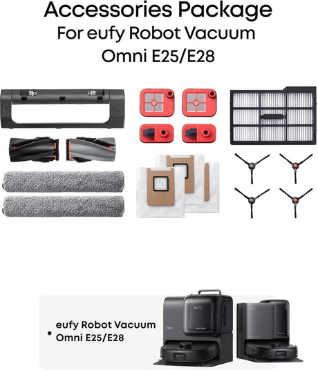Eufy accessoireset voor e25 e28 omni robotstofzuiger