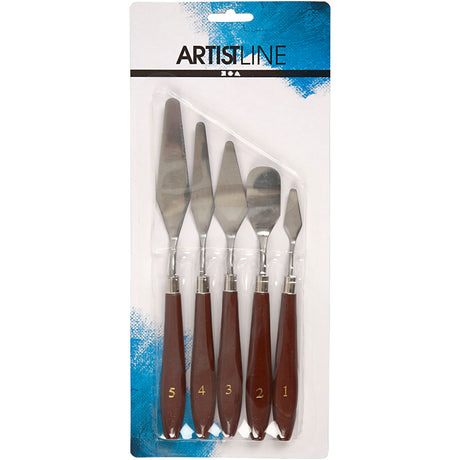Creativ Company Paletmessen set L: 17 23 cm B: 1,5 2,5 cm 5 stuks 1 doos