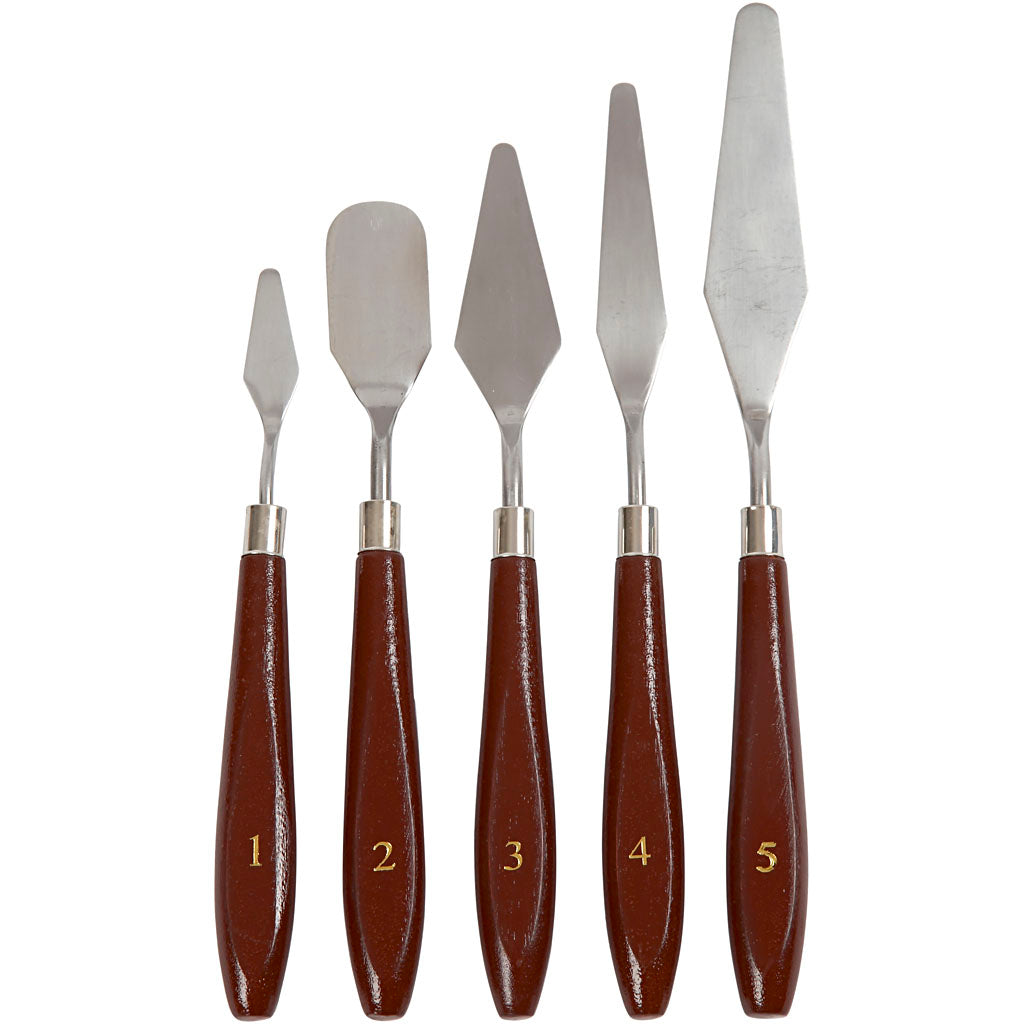 Creativ Company Paletmessen set L: 17 23 cm B: 1,5 2,5 cm 5 stuks 1 doos