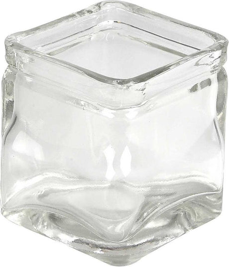 Creativ company vierkant glas, afm 7,5x7,5 cm, h: 8 cm, 12 stuks