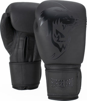 Super pro combat gear legend lederen (kick)bokshandschoenen grijs 14oz 14 oz