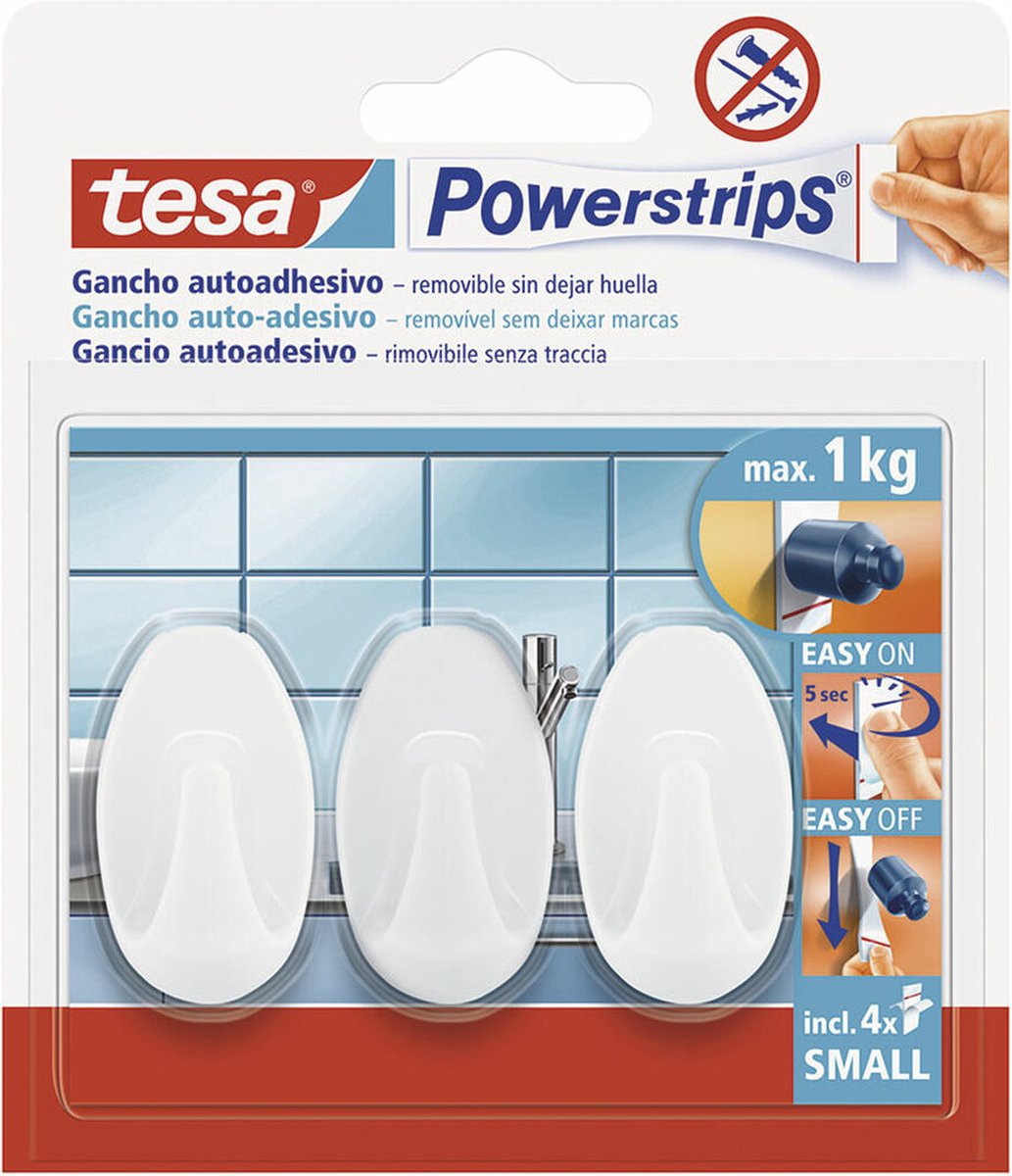 Tesa haak voor ophanging 1 kg 3 stuks (7 onderdelen)