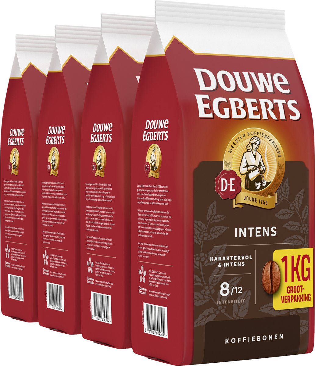 Douwe egberts intens koffiebonen - 4 x 1kg