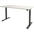 Zit-sta-bureau schaffenburg dextro basic t-voet kalk wit