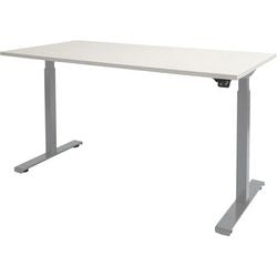 Zit-sta-bureau schaffenburg dextro basic t-voet kalk wit