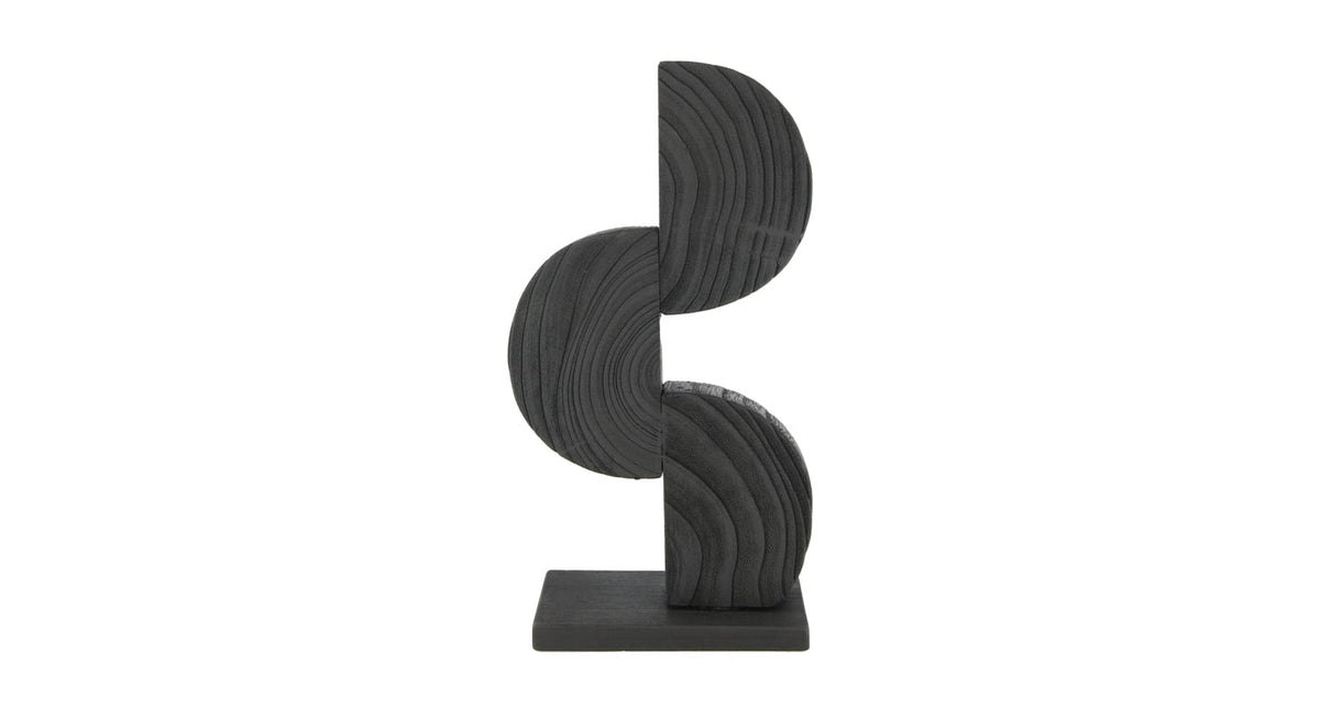 Statue paulownia wood on feet 15x7.5x28cm black