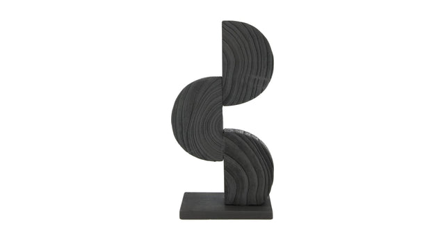 Statue paulownia wood on feet 15x7.5x28cm black