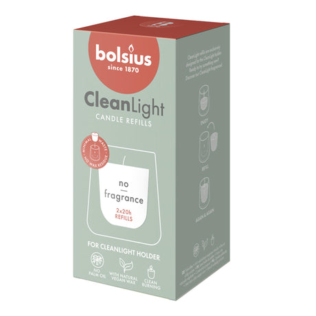 Bolsius navulling clean light zero pak a 2 stuks