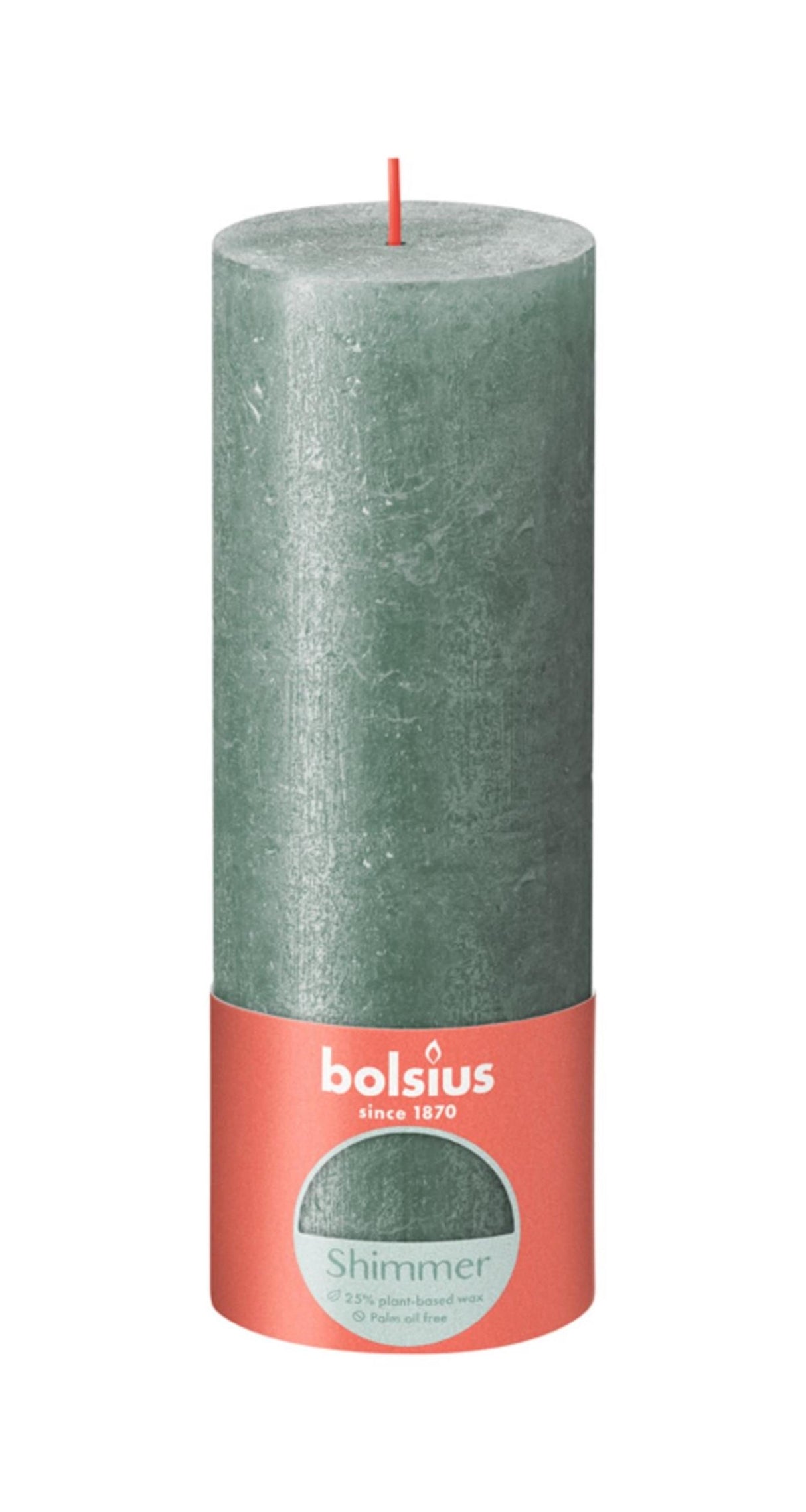 Bolsius rustiek stompkaars 190 68 blauw