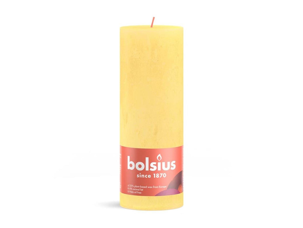 Bolsius rustiek kaars 190 68 geel