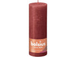Bolsius shine collection rustiek stompkaars 190 68 delicate red - delicaat rood