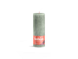 Bolsius shine collection rustiek stompkaars 190 68 jade green-jadegroen