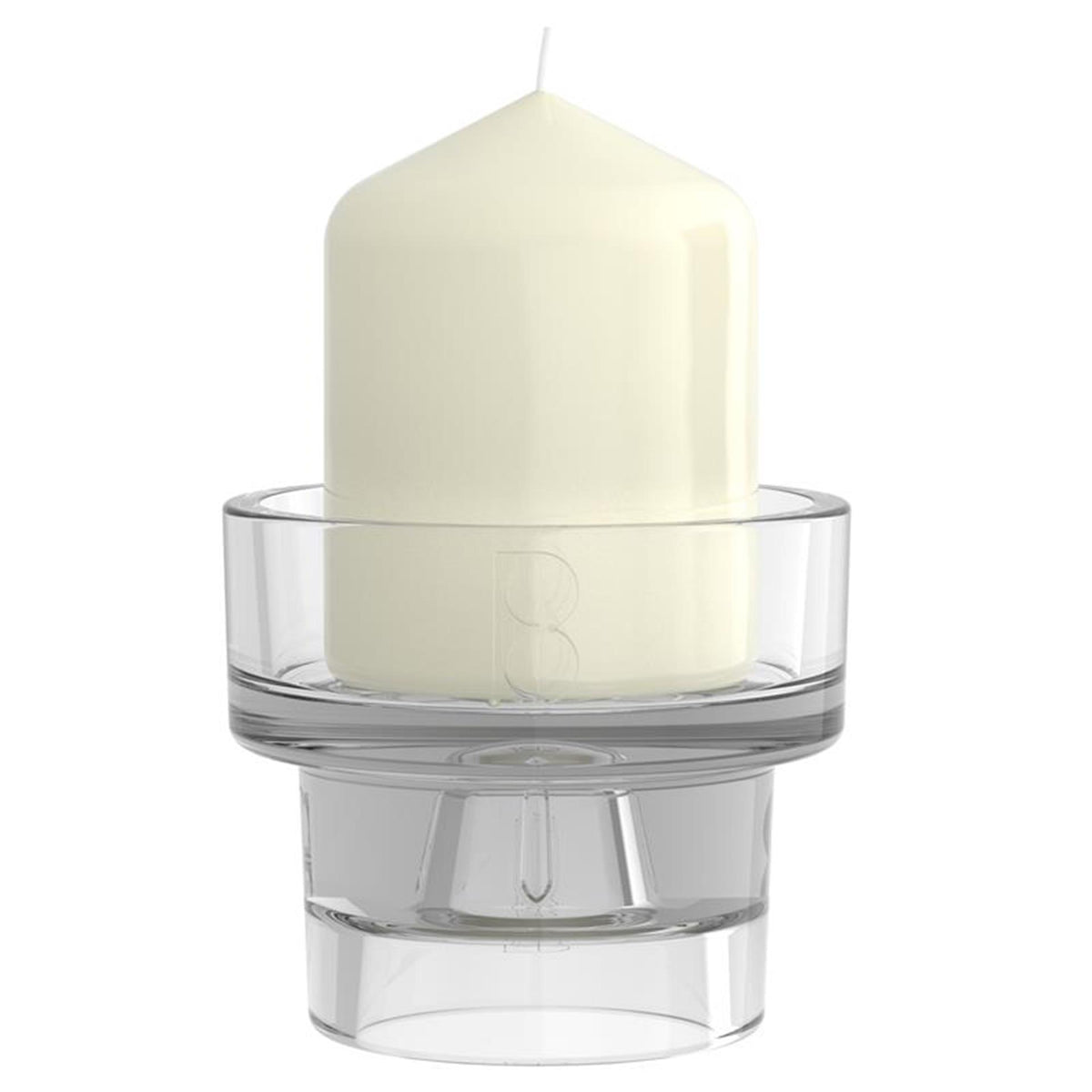 Bolsius glazen multi houder rond h6.9cm dia 8,4cm