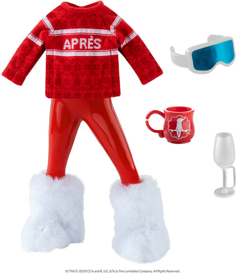 The elf on the shelf claus couture: magifreez après ski 24x11,5x5,5cm, kledijset voor scout elf, 3+