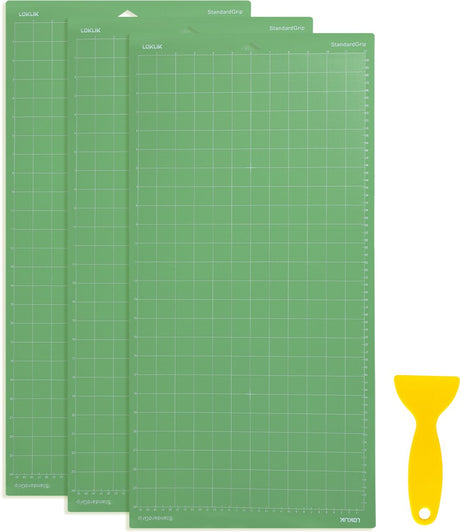 Loklik cutting mat 3 pack - snijmatten - green standard grip 30.5 x 61cm