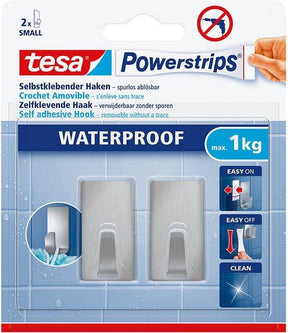 Tesa powerstrips waterproof haken s metaal rechthoekig 2stk