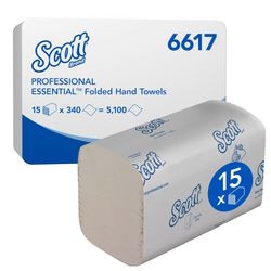 Handdoeken scott essential 1-laags wit