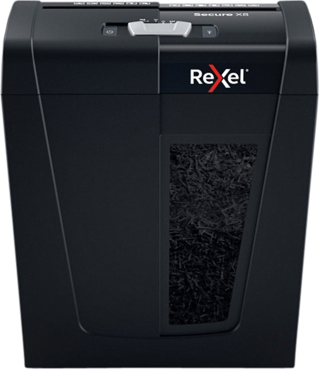 Rexel secure x8 stille papierversnipperaar - p4 snippers - tot 8 vel - 14l - zwart