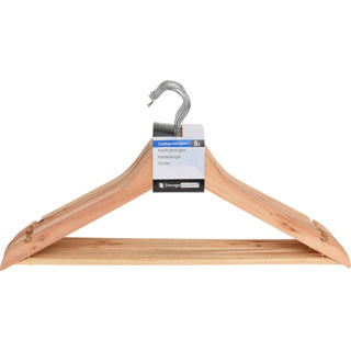 Kleerhanger set hout 8dlg
