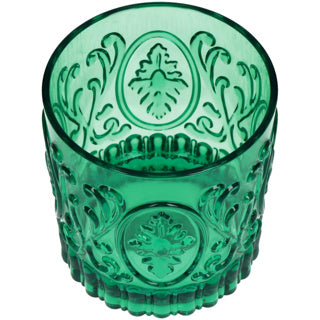 No brand tumbler acrylic green 8.9x8.9x9.5cm | 4 stuks