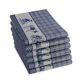 Ddddd theedoek dutchie 60 x 65 blue | 6 stuks