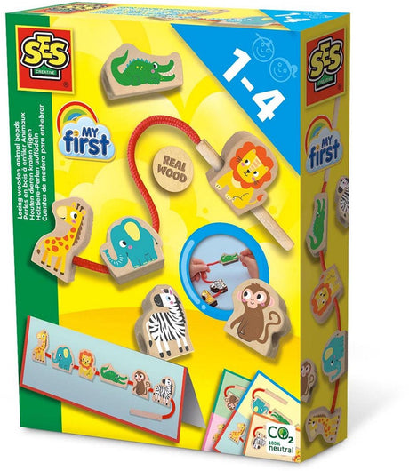 Ses creative ses my first houten kralen rijgen - dieren