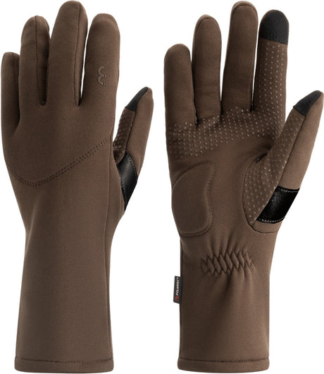 Bbb cycling transit polartec fietshandschoenen winter - thermische isolatie - touchscreen compatibel - bruin - l - bwg-51 l