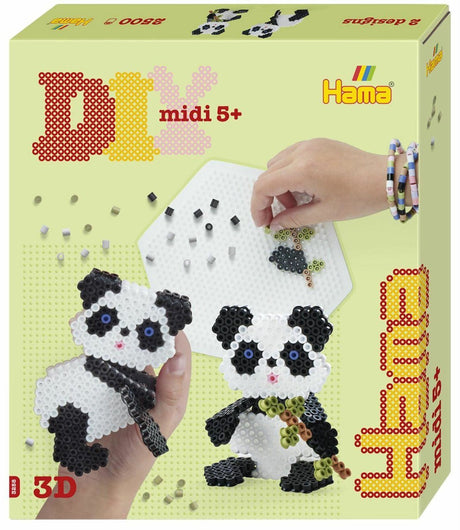 Merkloos sans marque hama - strijkkralen set - 3d panda - 2500 delig