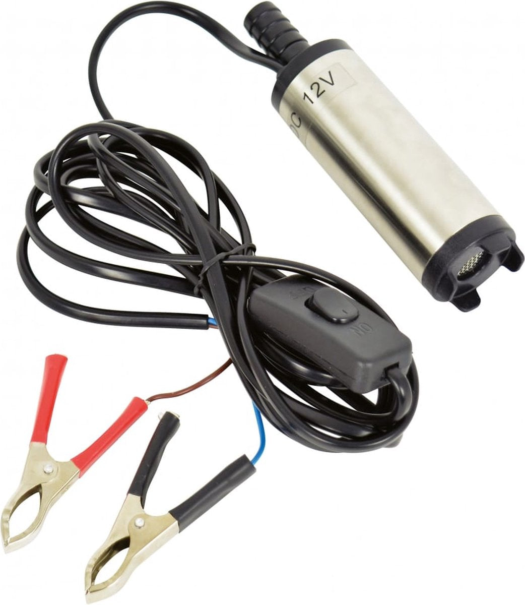 Carpoint 12v dompelpomp – vloeistofpomp – 3m kabel – 16-18 mm aansluiting – voor diesel, olie water – compact mobiel