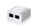 Equip equip 235112 surface mounted box 2-port cat.5e unshielded, white