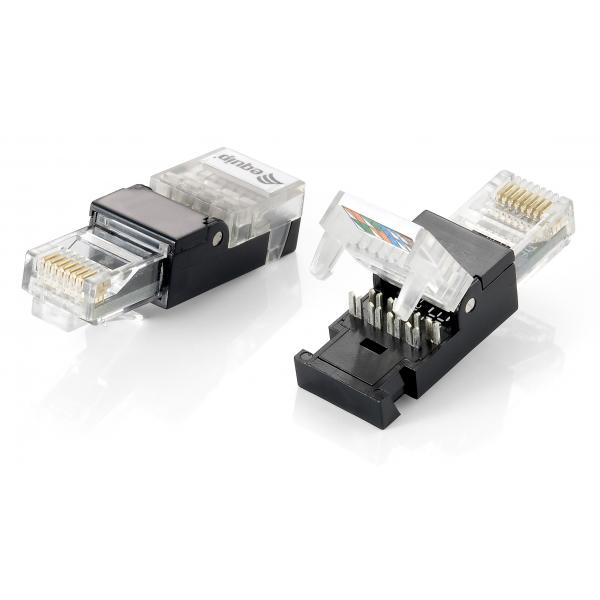 Équipement 121163 Connecteur RJ-45 (ensemble de 2pcs), UTP, Cat5e, Tolfree, transparent