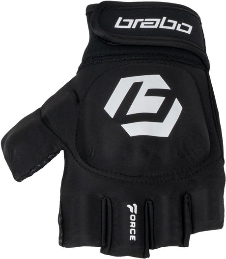Brabo - force player glove black - hockeyhandschoen heren - zwart, wit