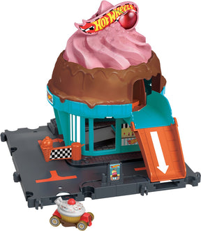 Hot wheels city centrum speelset - ice crream swirl - baandeel - uitbreiding