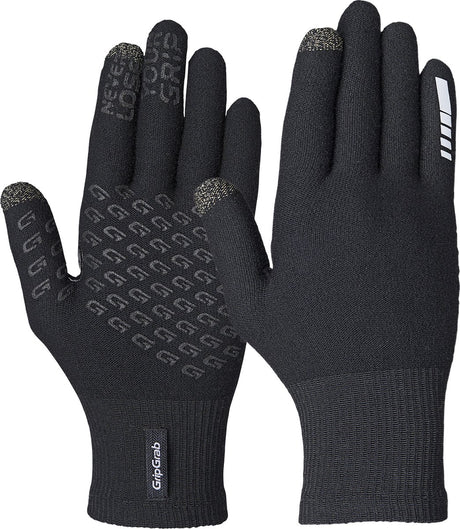 Gripgrab - primavera 2 merino lente herfst fietshandschoenen touchscreen liner handschoenen met merinowol - zwart - unisex