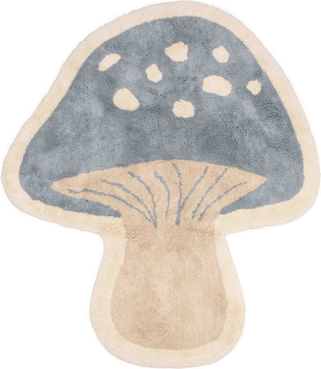 Little dutch vloerkleed paddenstoel - blauw - forest friends