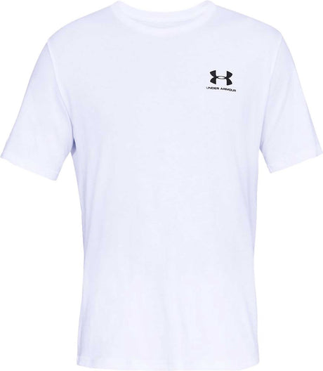Under armour ua m sportstyle lc ss-wht heren sportshirt - wit - zwart l