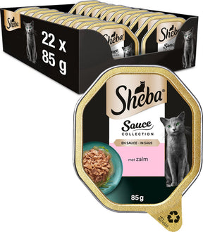 Sheba kattenvoer - sauce collection - zalm - kuipjes - 22x85g