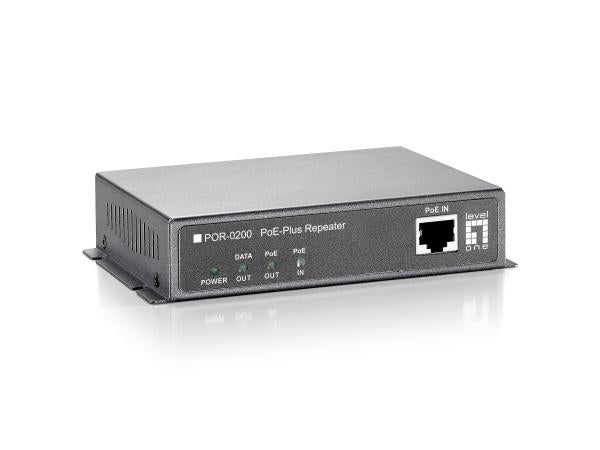 LevelOne Por-0200 FAST Ethernet Network Repeater, 2x Fe, Poe-plus 802.3at, 200 m