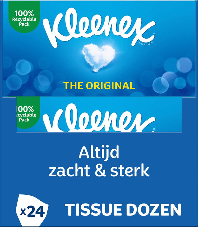 Kleenex zakdoekjes - the original - 24 x 72 stuks - 1728 tissues - voordeelverpakking